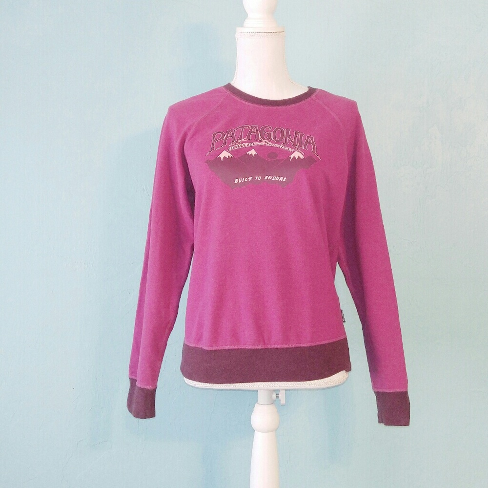 Patagonia Purple Organic Cotton Graphic Sweatshirt